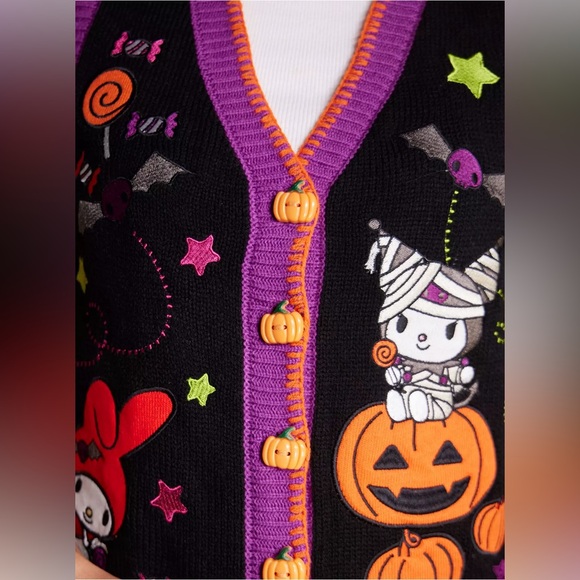 Sanrio My Melody & Kuromi Halloween Sweater Vest Halloween Sanrio Hot Topic M - Picture 6 of 12